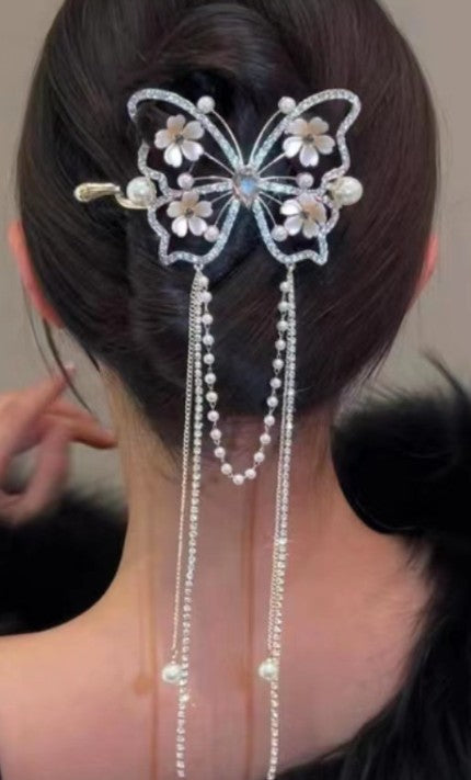 Bella Butterfly Hairpin | Rhinestone Elegance 8