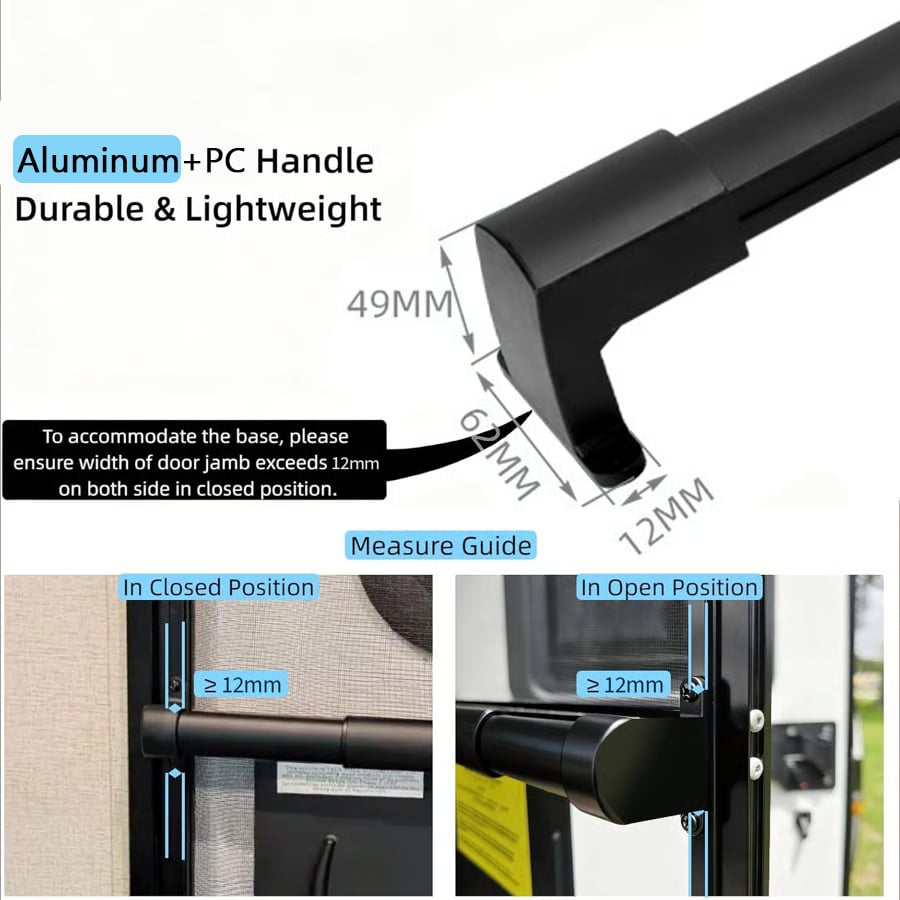 Dura Glide RV Handle | Lightweight Telescopic Aluminum for Screen Doors 8