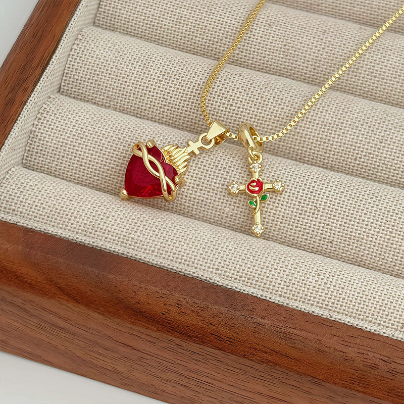 Faithful Pendant Necklace | Dual-Pendant Design, Adjustable Chain 5