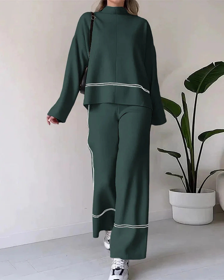 Fina Knitted Sweater Set | Stylish Wide-Leg Design 8