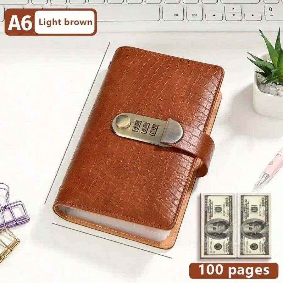 Luma Money Saving Binder | Secure PU Leather, 3-Digit Lock 10