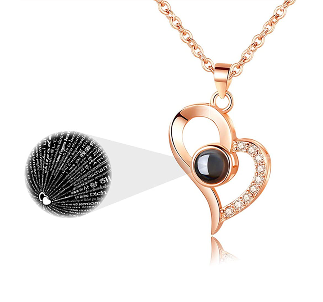 Luxe Pendant Rose | Nano-Micro Engraving, Elegant Gift 3