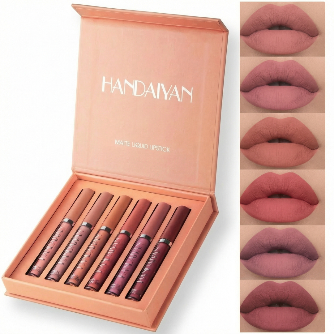 Vivid Velvet Lip Set | Long-Lasting Matte Lipstick Gift Set, 6 Shades 9