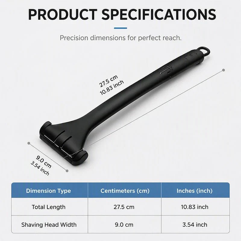 Brivo Back Shaver for Men | Foldable Manual with Long Handle, ABS Frame - Hartwella
