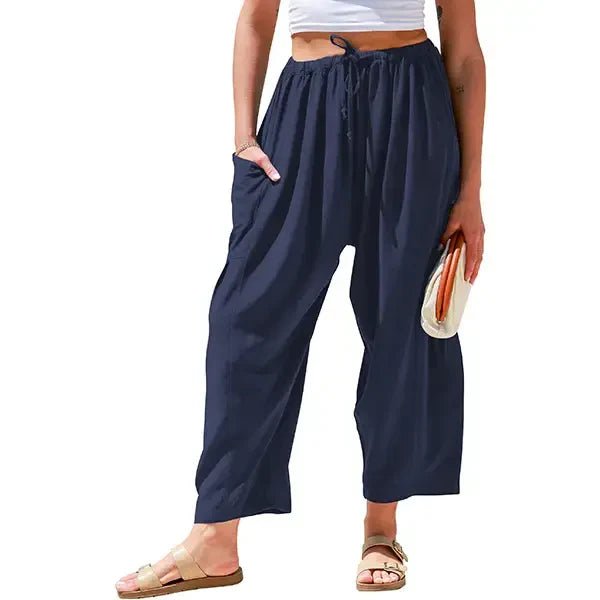 Elysian Linen Pants | Flowy Comfort, Relaxed Fit - Hartwella