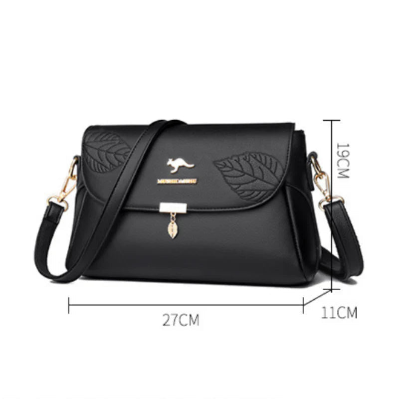 Elysian Women's Handbag | Genuine Leather, Multi-Layer Design - Hartwella