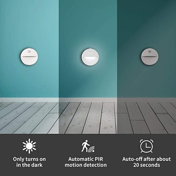 Elysium Motion Sensor Light | USB Rechargeable, Easy Installation, 200 Lumens - Hartwella