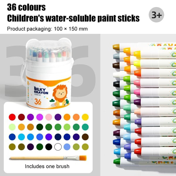 Glimmer Jumbo Crayons | Easy Grip, Non - Toxic for Toddlers - Hartwella