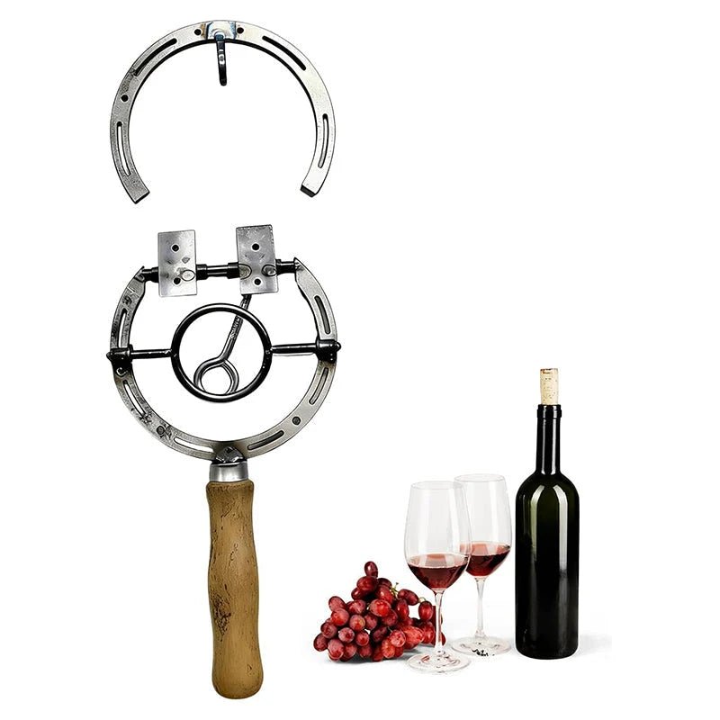 Horsley Wine Bottle Opener | Wall-Mounted Rustic Iron Horseshoe Design - Hartwella