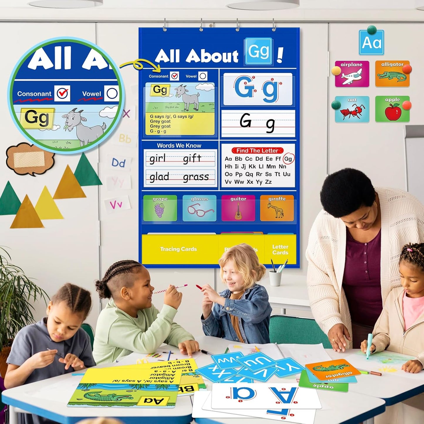 LingoFun Alphabet Chart | Interactive Learning Tool with Tracing Cards - Hartwella