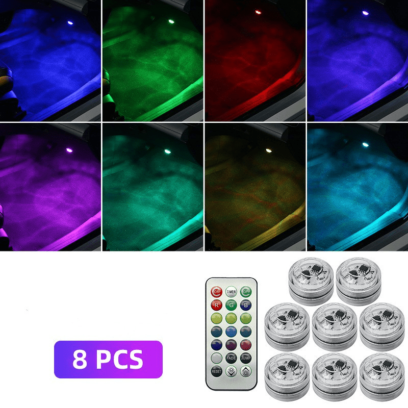 Luma Car LED Lights | 13 Color Ambient, Wireless Remote Control - Hartwella