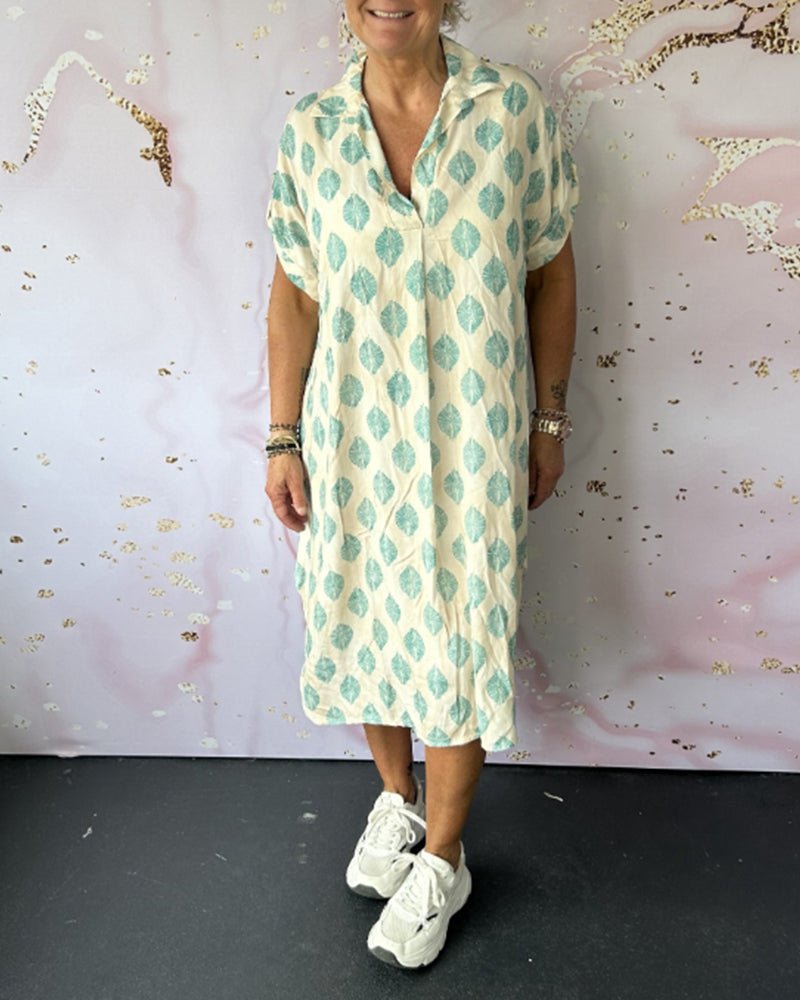 Luna Printed Shirt Dress | Comfortable Loose Fit - Hartwella
