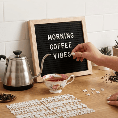 Luxe Letter Board | Premium Oak Wood with Felt Surface - Hartwella