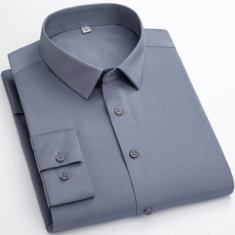 Maverick Men's Dress Shirt | High - Stretch, Wrinkle - Resistant, White - Hartwella