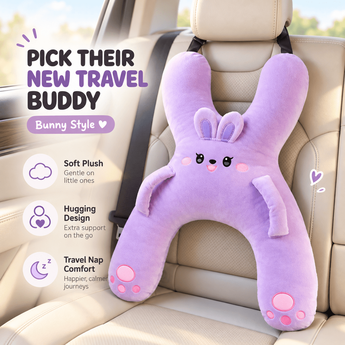Napsy™ Kids Car Sleep Buddy - Hartwella