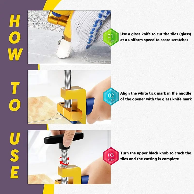 SleekTile Cutter | Lightweight Ceramic & Porcelain Cutting Tool - Hartwella