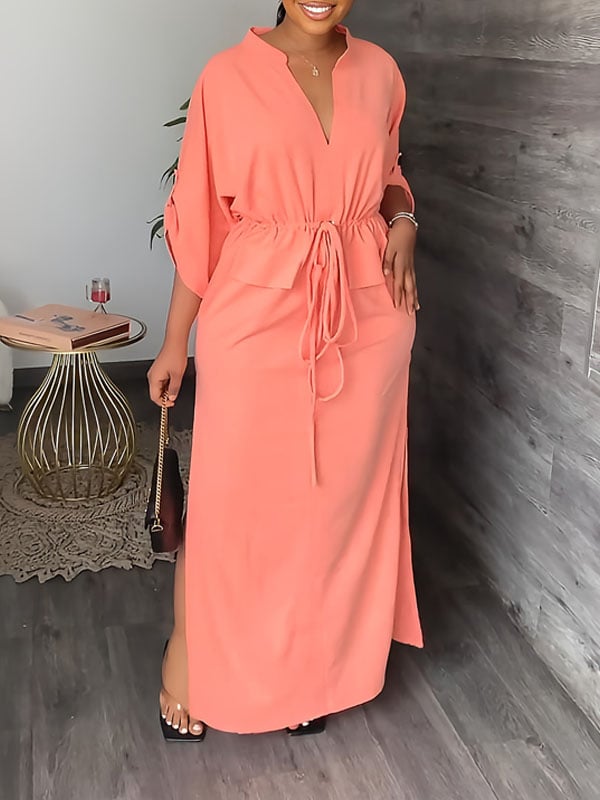 Sola Women's Dress | Lightweight Polyester, Casual Side Slit - Hartwella