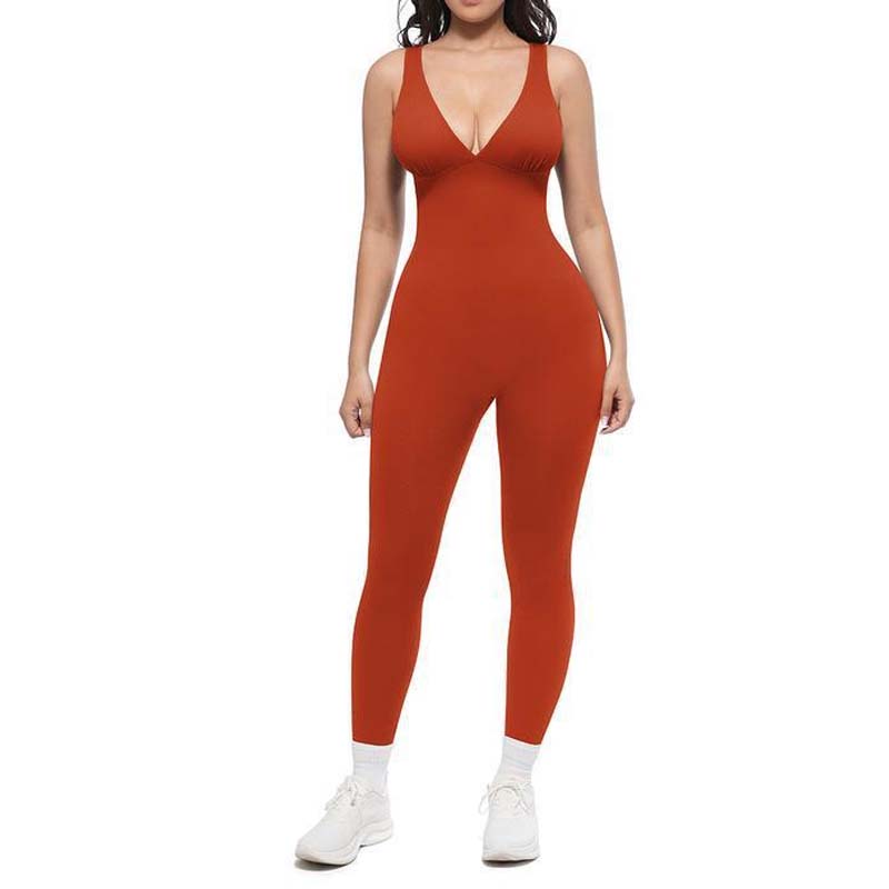 Vera V - Neck Jumpsuit | High - Stretch, Breathable Fabric - Hartwella