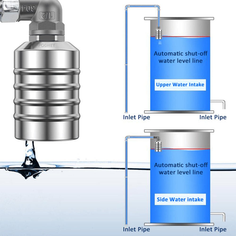 Waver Float Valve | Automatic Water Level Control, Stainless Steel - Hartwella