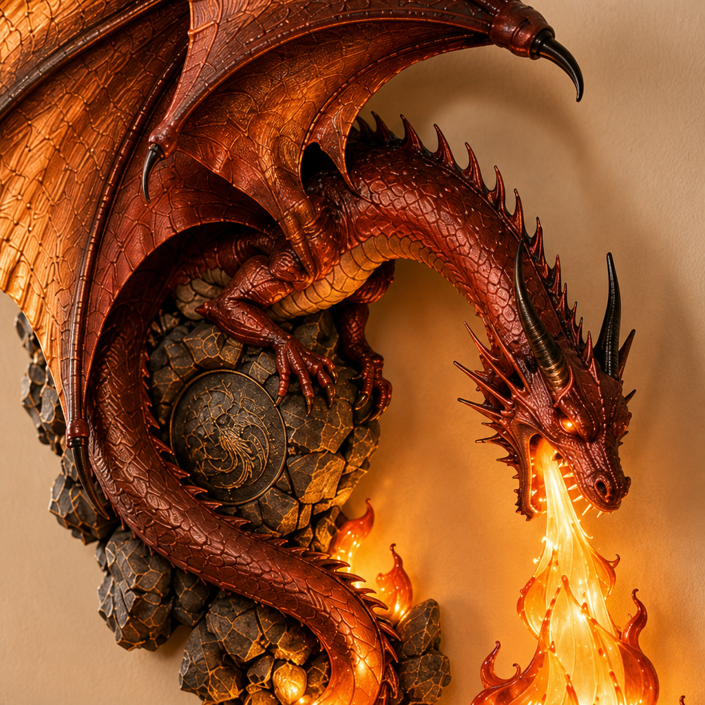 Drakora™ Dragon Flame Wall Sconce