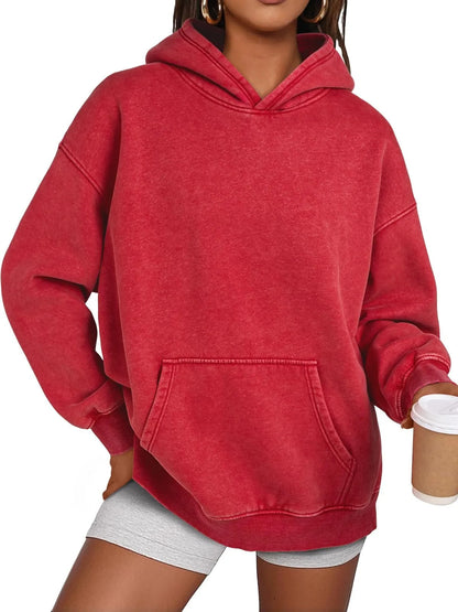 Ava Acid Wash Hoodie | Oversized, Soft Cotton Fleece 1