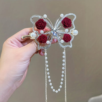 Bella Butterfly Hairpin | Rhinestone Elegance 2