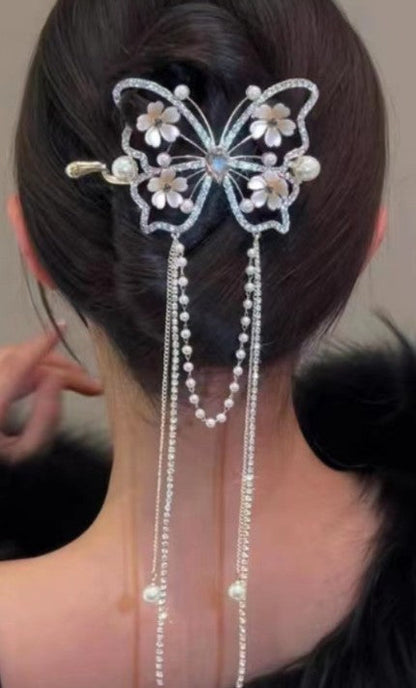 Bella Butterfly Hairpin | Rhinestone Elegance 8
