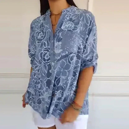 Bella Floral Shirt | V-Neck, Soft Fabric 3
