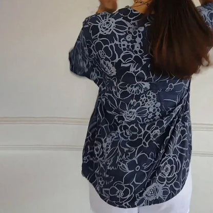 Bella Floral Shirt | V-Neck, Soft Fabric 7