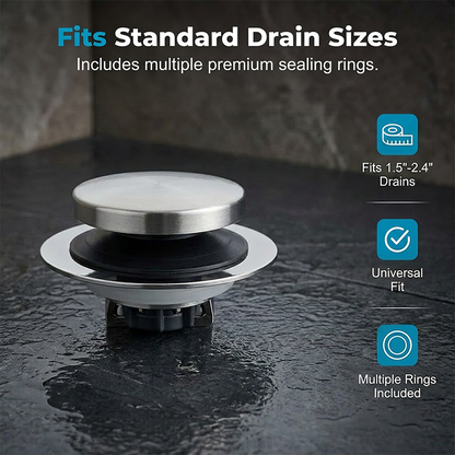 Bello Bathtub Drain Stopper | Leak-Proof, Universal Fit, Easy to Clean 3