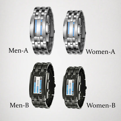 Bino LED Watch | Stainless Steel, Water-Resistant 0