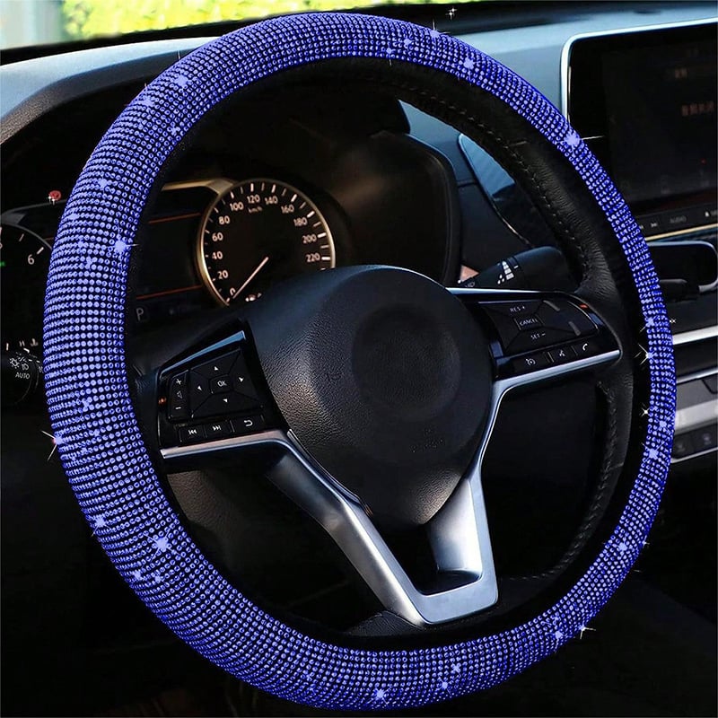 Bling Crystal Steering Wheel Cover | Rhinestone Design, Anti-Slip, Comfortable Fit 15