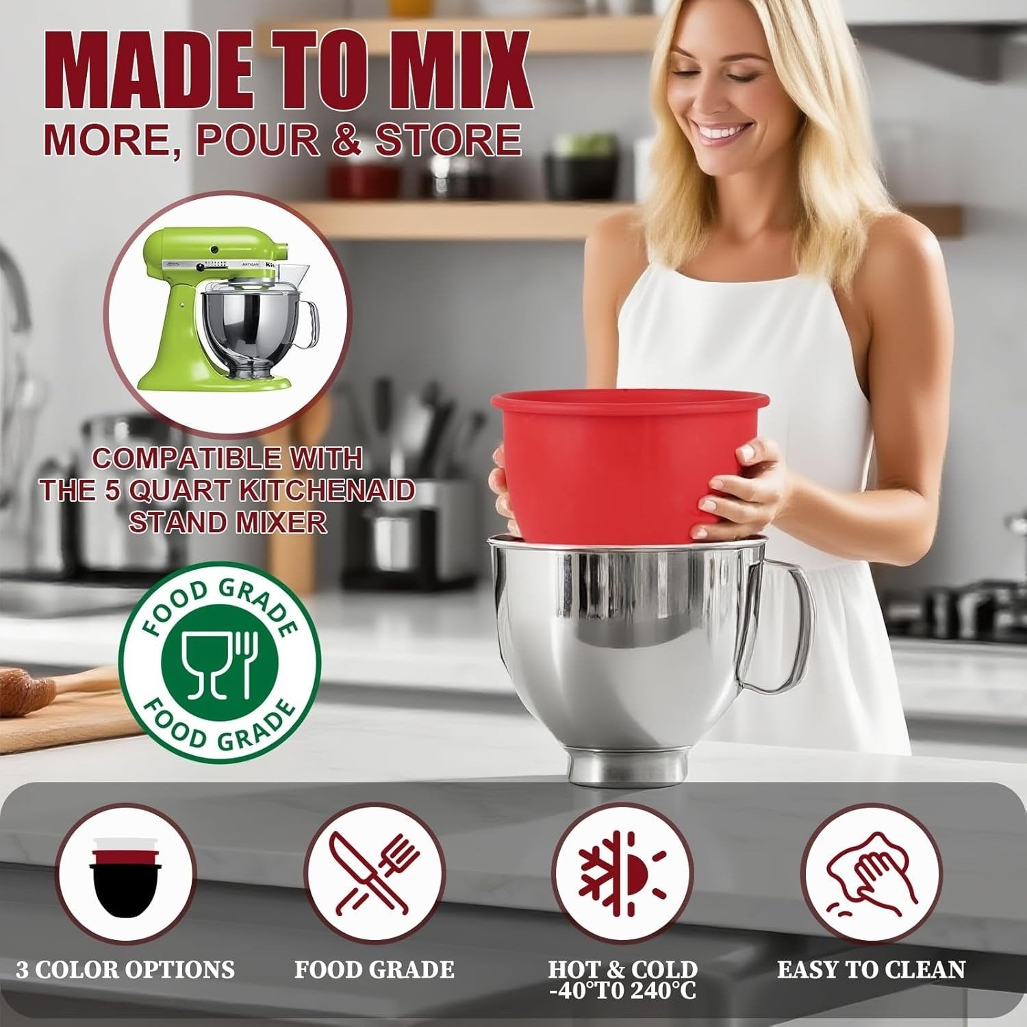 BowlGuard Silicone Liner | Food-Grade, Non-Stick 1