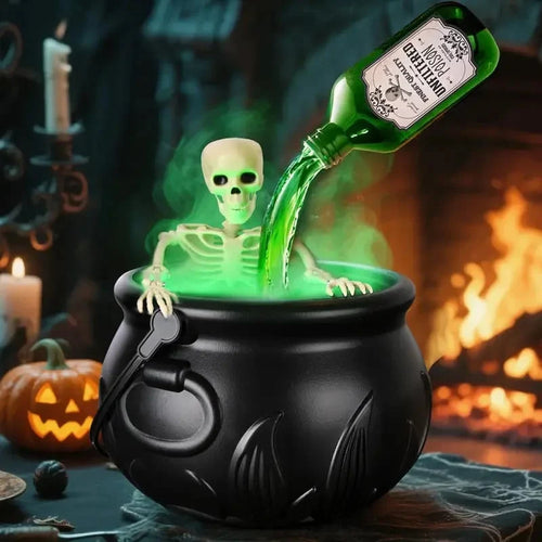 Bramble Halloween Cauldron Decor | Floating Potion Bottle with Mist Maker, Indoor Halloween Decorations 0