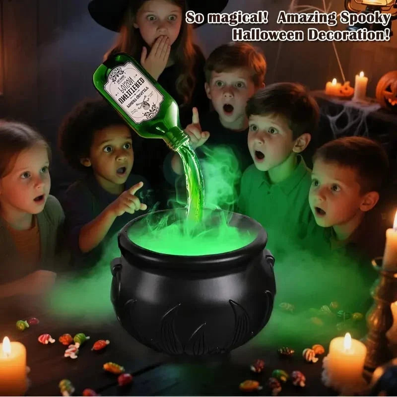 Bramble Halloween Cauldron Decor | Floating Potion Bottle with Mist Maker, Indoor Halloween Decorations 1