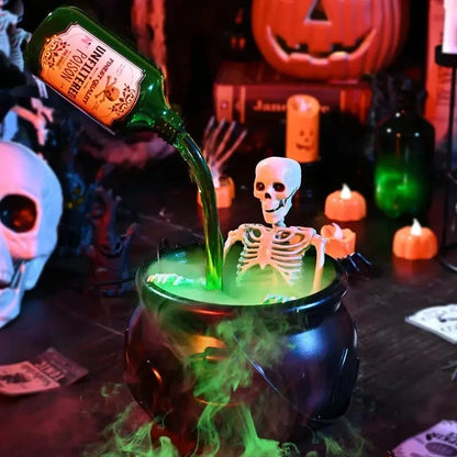 Bramble Halloween Cauldron Decor | Floating Potion Bottle with Mist Maker, Indoor Halloween Decorations 7