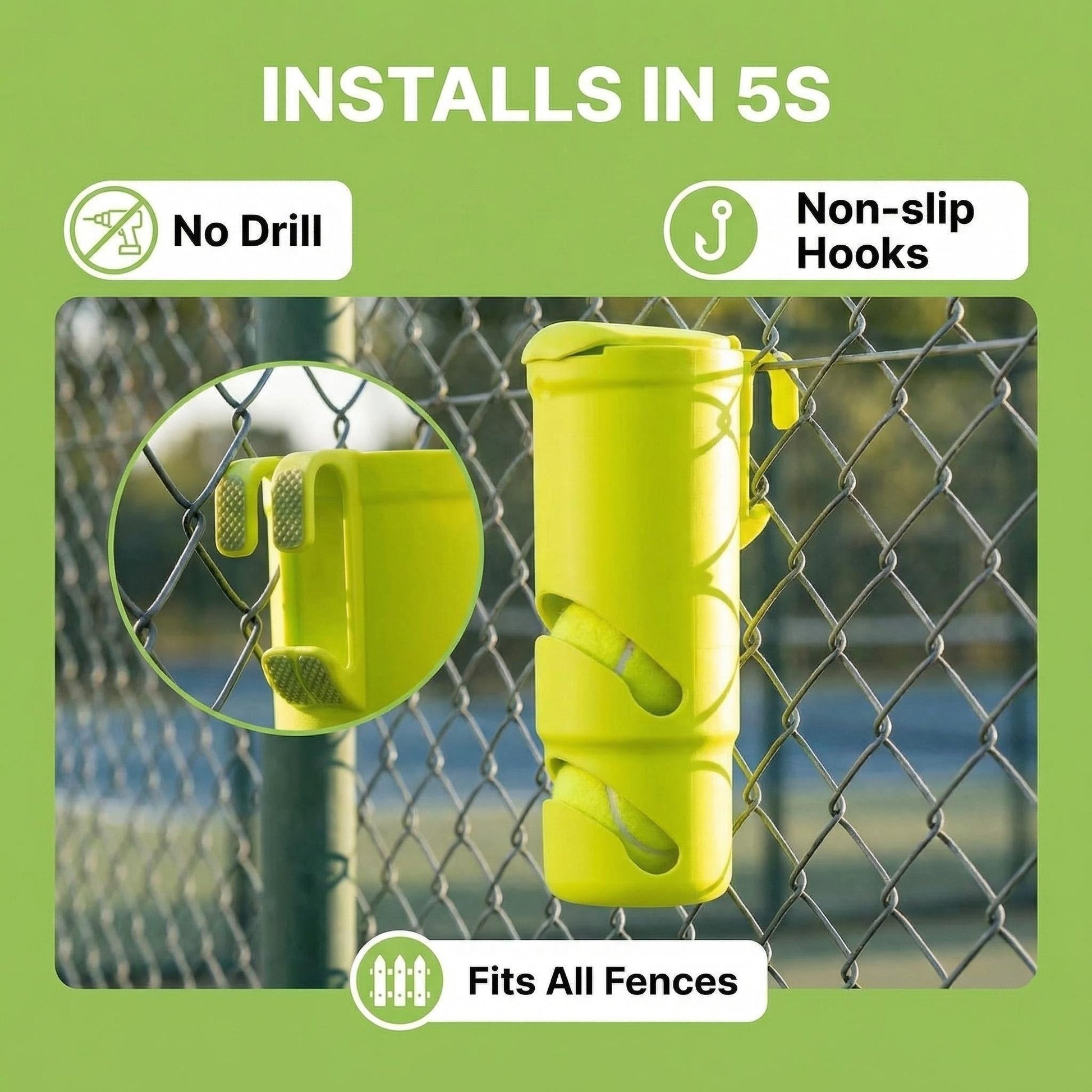 Breeze Tennis Fence Bracket | Heavy-Duty, Ultra-Portable Storage Solution 3