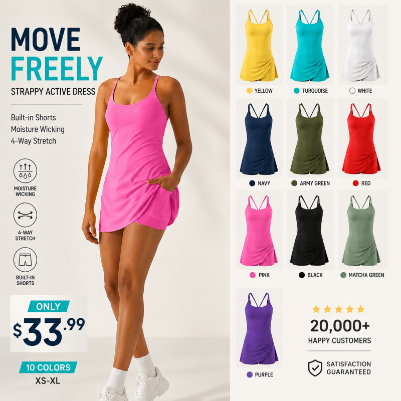 Breezy Active Dress | Ultra Soft, Relaxed Fit, Functional Pockets 0