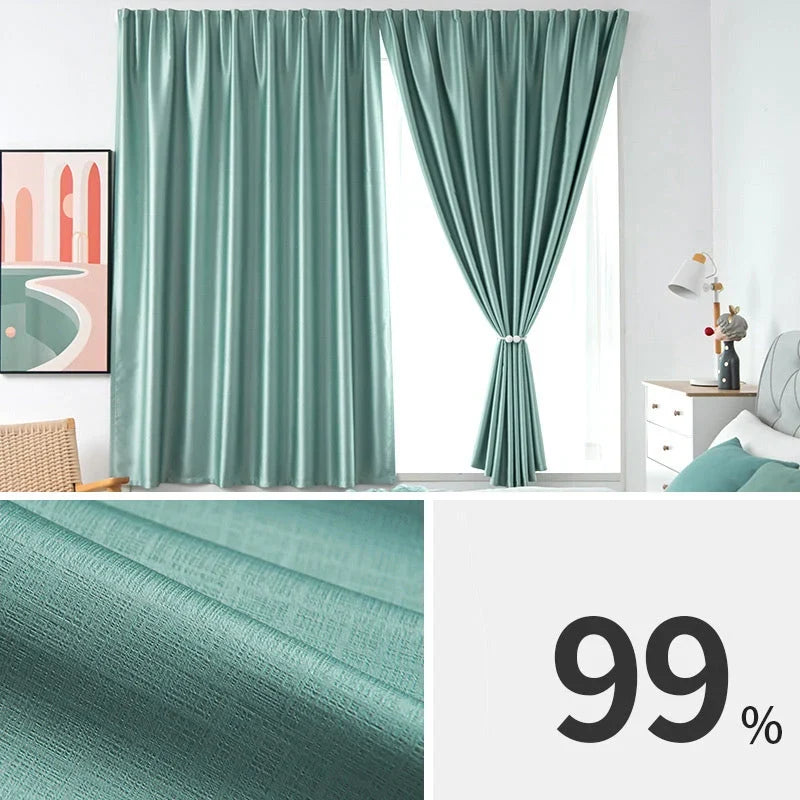 Brenlo Blackout Curtain | Self-Adhesive, Light Blocking Thermal Fabric 0