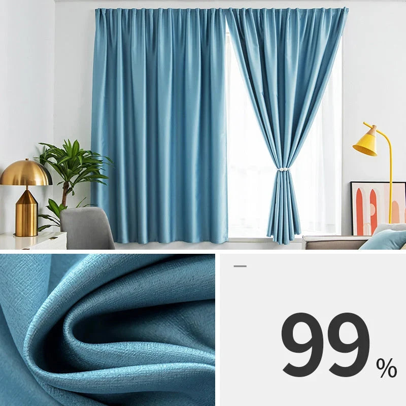 Brenlo Blackout Curtain | Self-Adhesive, Light Blocking Thermal Fabric 10