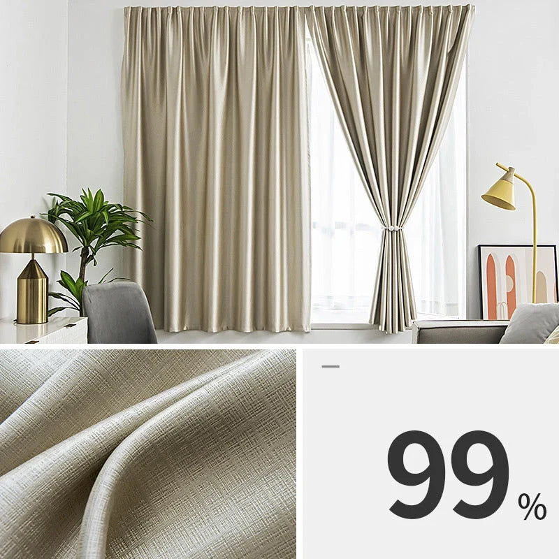 Brenlo Blackout Curtain | Self-Adhesive, Light Blocking Thermal Fabric 11