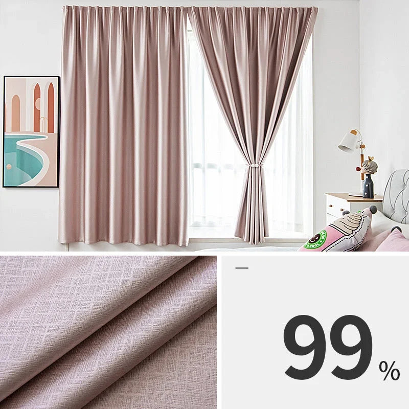 Brenlo Blackout Curtain | Self-Adhesive, Light Blocking Thermal Fabric 12