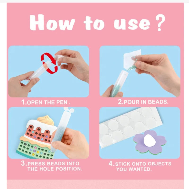 Buzzy Bead Craft Kit | Creative DIY Set for Kids, Non-Toxic 5