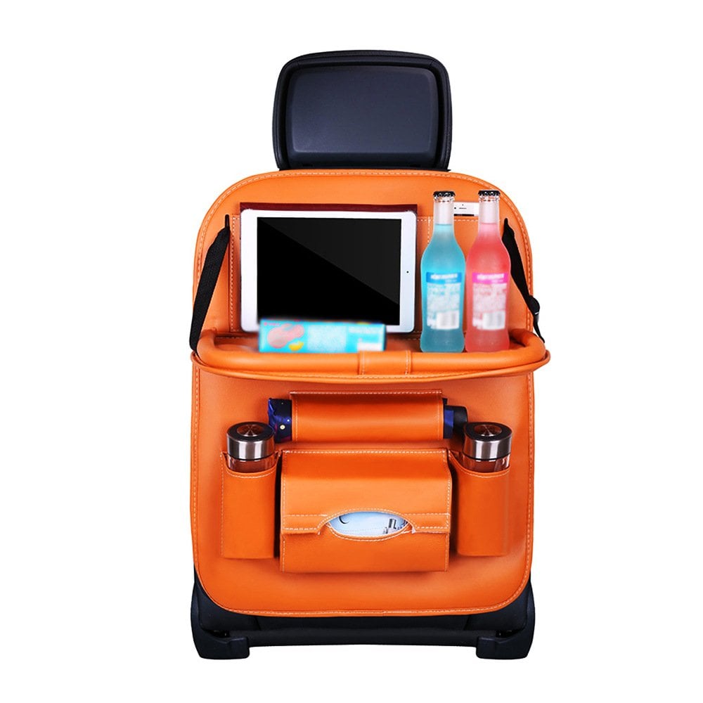 Caro Back Seat Organizer | Waterproof Leather, Foldable Table 12