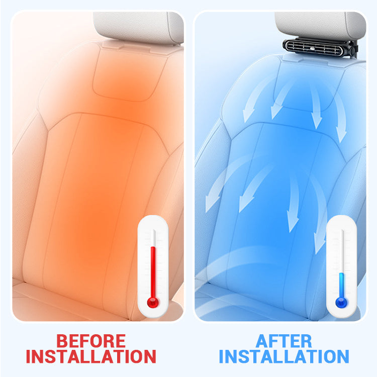 Caro Car Seat Fan | Dual-Turbine, USB Rechargeable, Adjustable Airflow 4