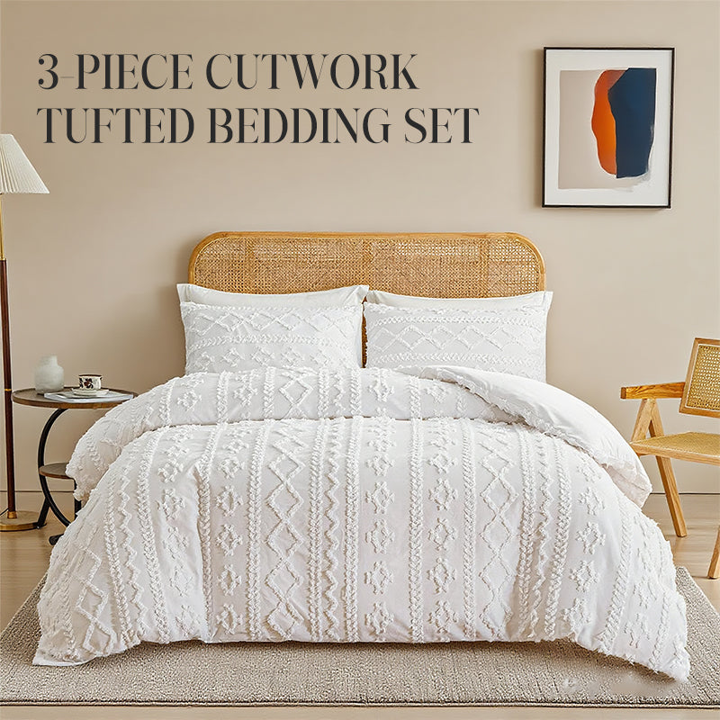 Celestial Bedding Set | Elegant Cutwork Design 1