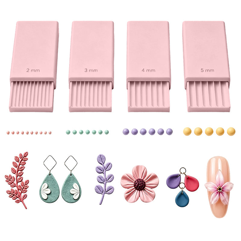 Cleo Clay Ball Maker Set | 3D Printed, Four Precision Sizes for Pottery and Polymer Clay Tools 0
