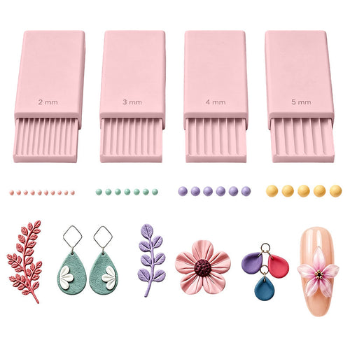 Cleo Clay Ball Maker Set | 3D Printed, Four Precision Sizes for Pottery and Polymer Clay Tools 0