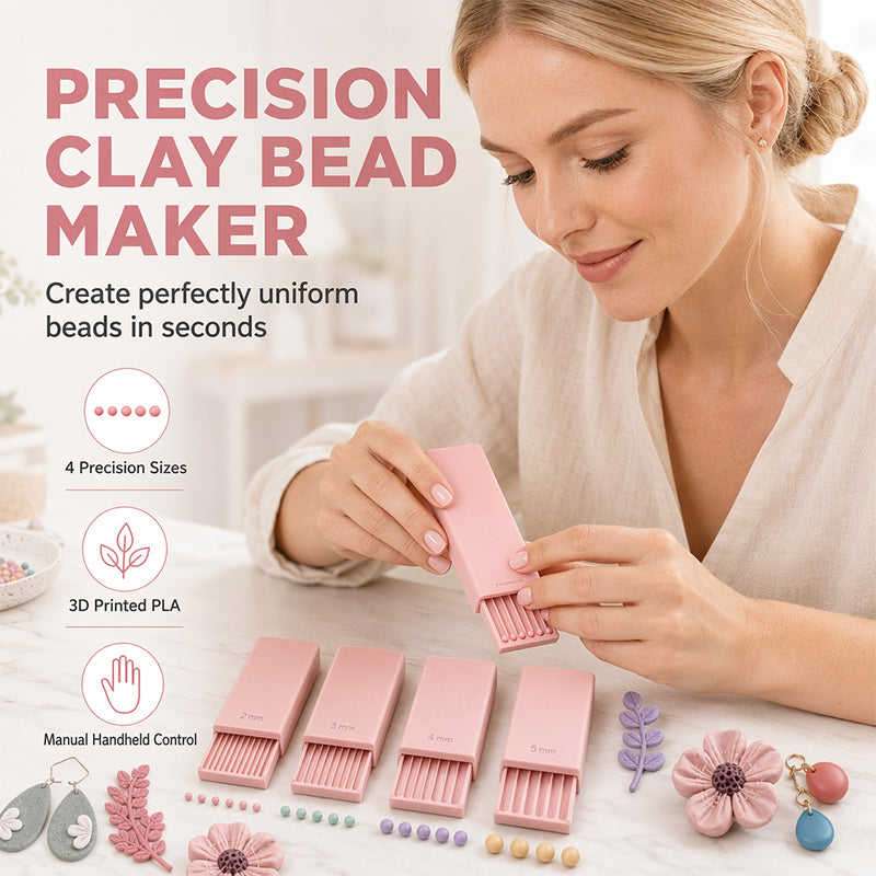 Cleo Clay Ball Maker Set | 3D Printed, Four Precision Sizes for Pottery and Polymer Clay Tools 1