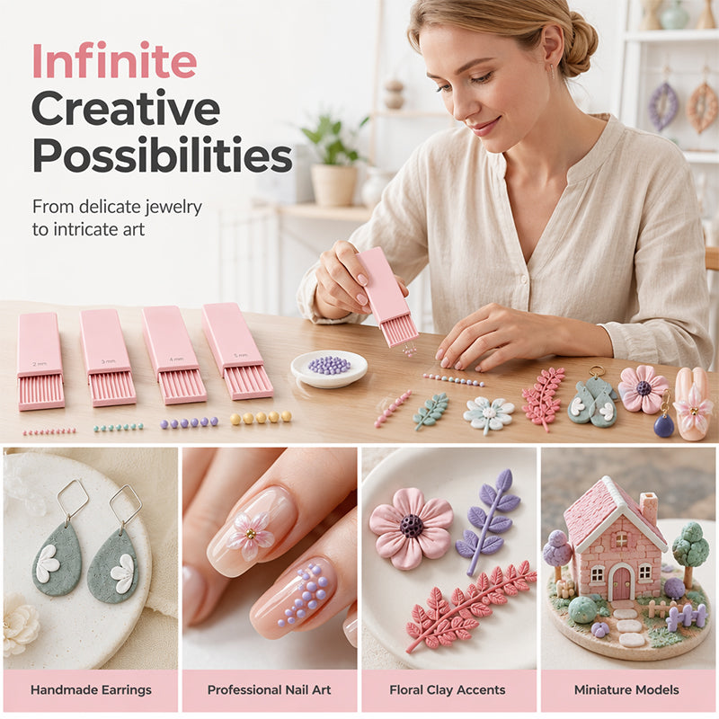Cleo Clay Ball Maker Set | 3D Printed, Four Precision Sizes for Pottery and Polymer Clay Tools 7